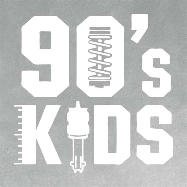 Beyaz 90's Kids Sticker