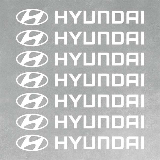 Beyaz Hyundai Sticker