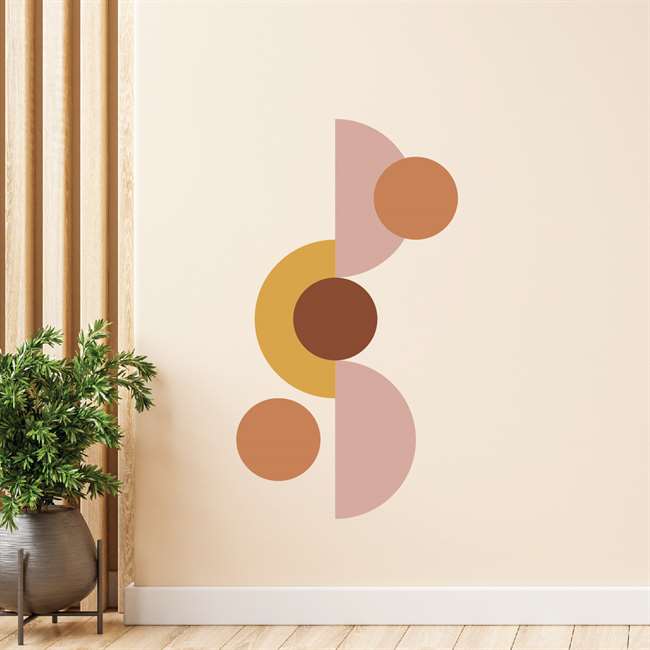 Bohem Pastel Renk Geometrik Duvar Sticker