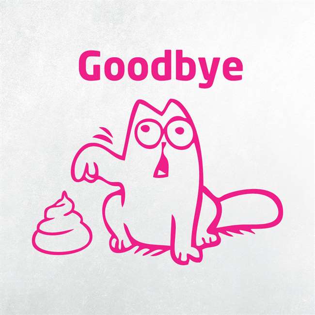 Pembe Goodbye  Sticker