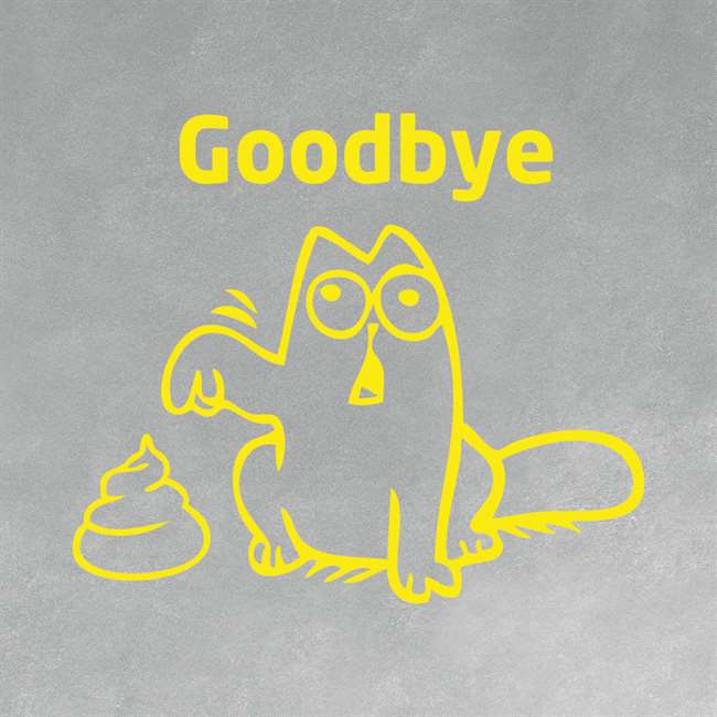 Sarı Goodbye  Sticker