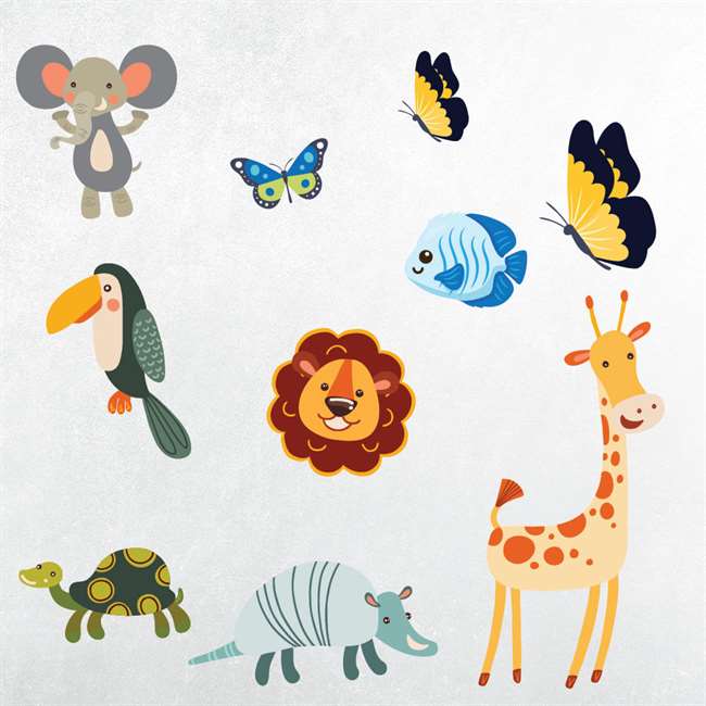Sevimli Hayvanlar Alemi Sticker