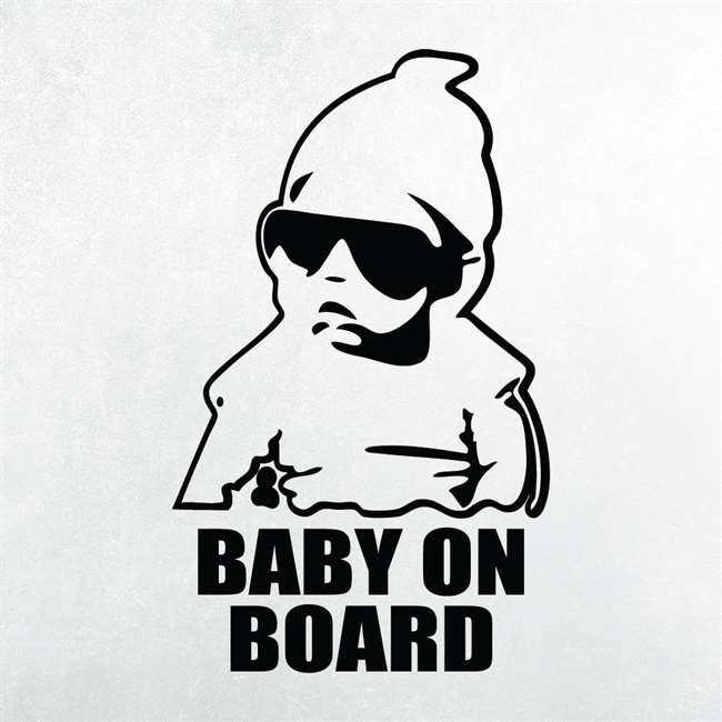 Siyah Baby On Board Sticker