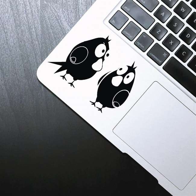 Siyah Çift Kuşlar Sticker 