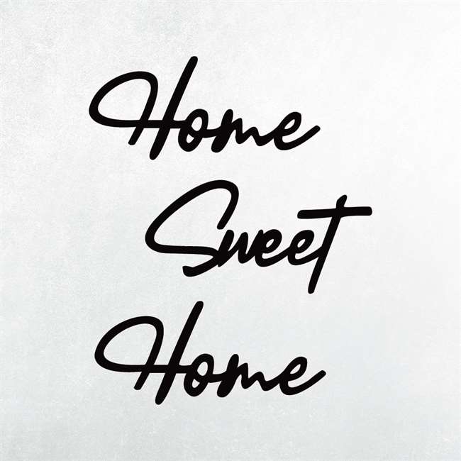 Siyah Home Sweet Home Sticker