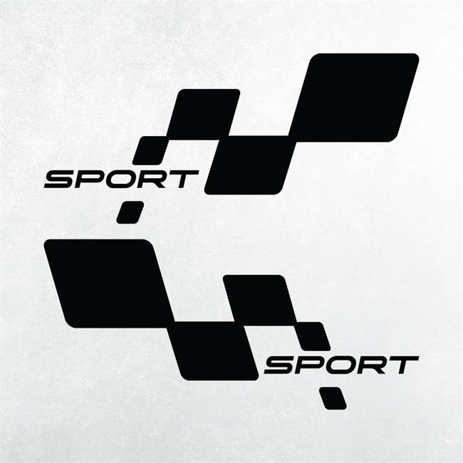 Siyah Sport Sticker