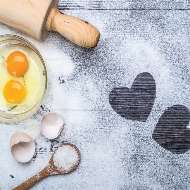 Un,Kalp,Yumurta Mutfak Ocak Arkası Sticker